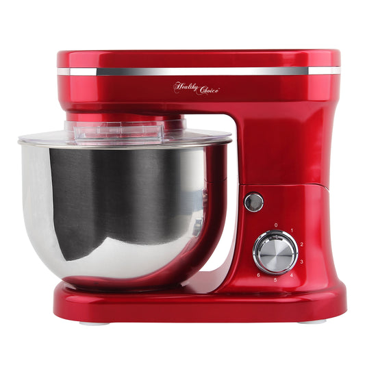 1200W Mix Master 5L Kitchen Stand (Red) w/ Bowl/ Whisk/ Beater