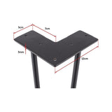 Set of 4 Industrial Retro Hairpin Table Legs 12mm Steel Bench Desk - 11cm Black